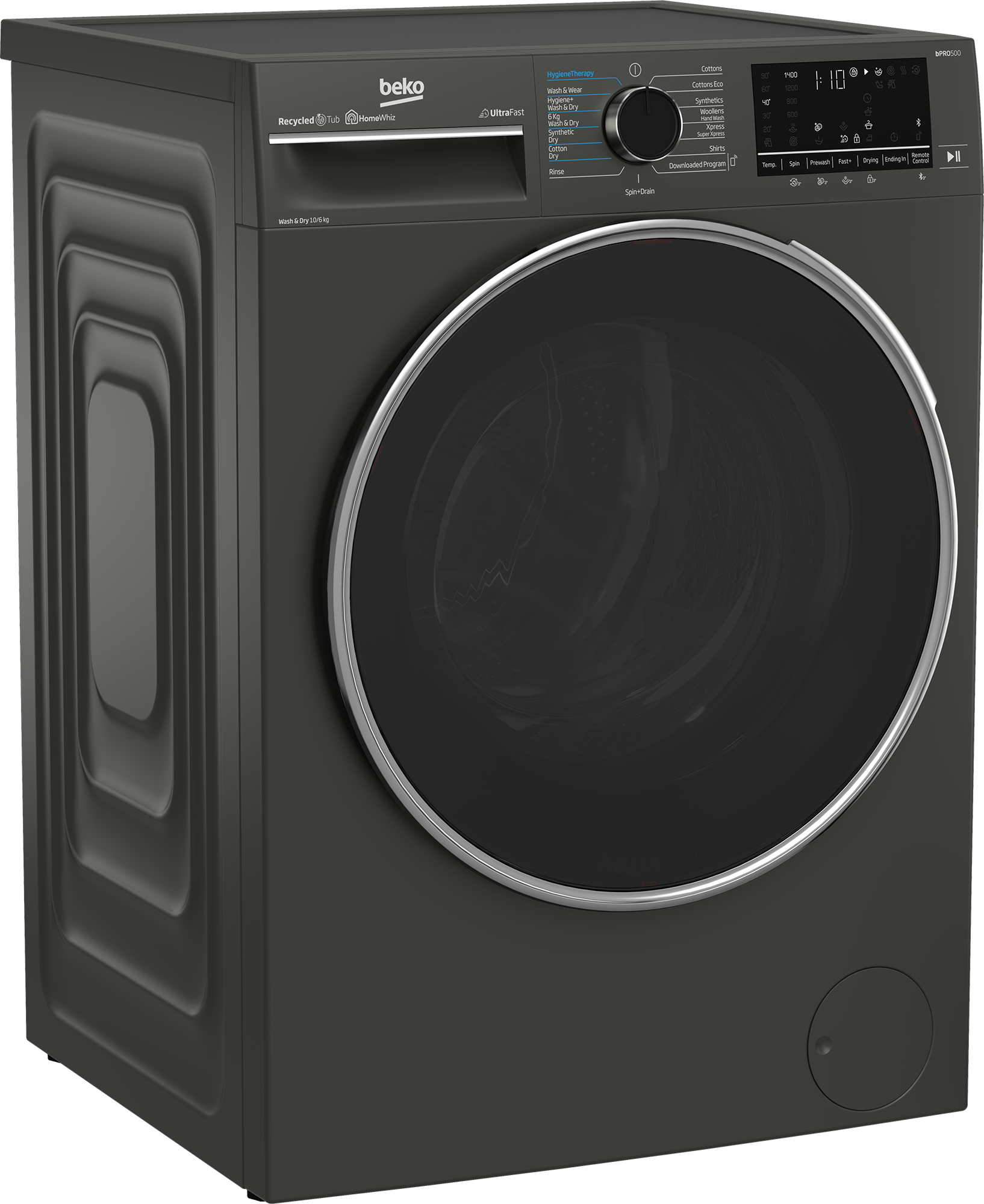 Beko 10/6kg Front Loader Combo Washing Machine Grey BWD200-1