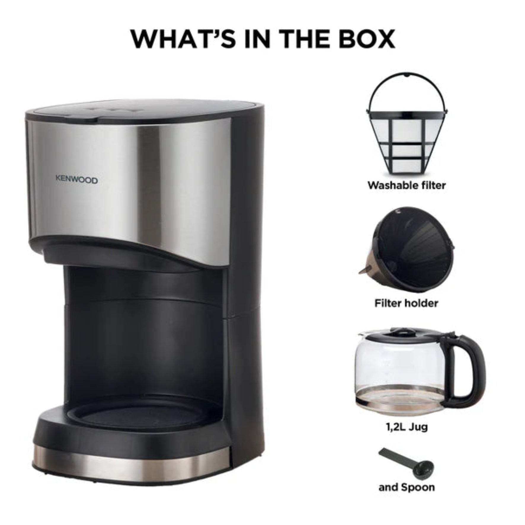 Kenwood Drip Coffee Machine Stainless Steel CMM10