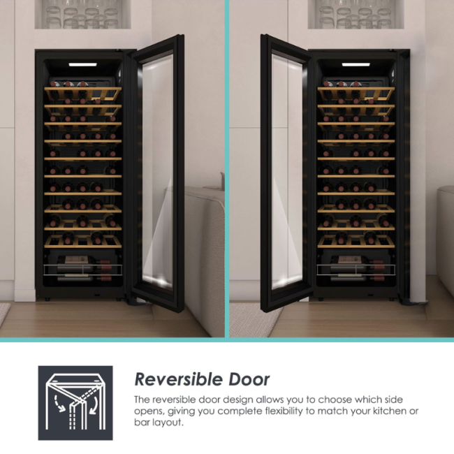 Candy 58 Bottle DiVino Monozone Wine Cooler CNWQ4G58G1ZA-4