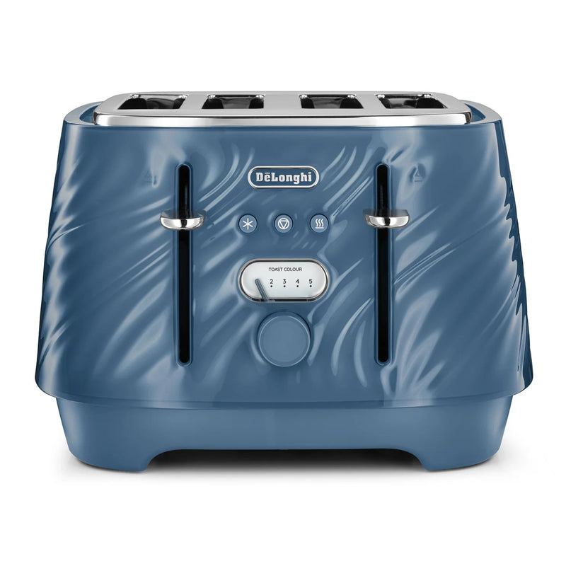 DeLonghi 4 Slice Ballerina Seta Toaster Silke Blue CTDS4003.BL-1