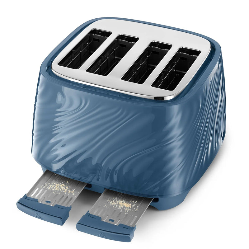 DeLonghi 4 Slice Ballerina Seta Toaster Silke Blue CTDS4003.BL-2