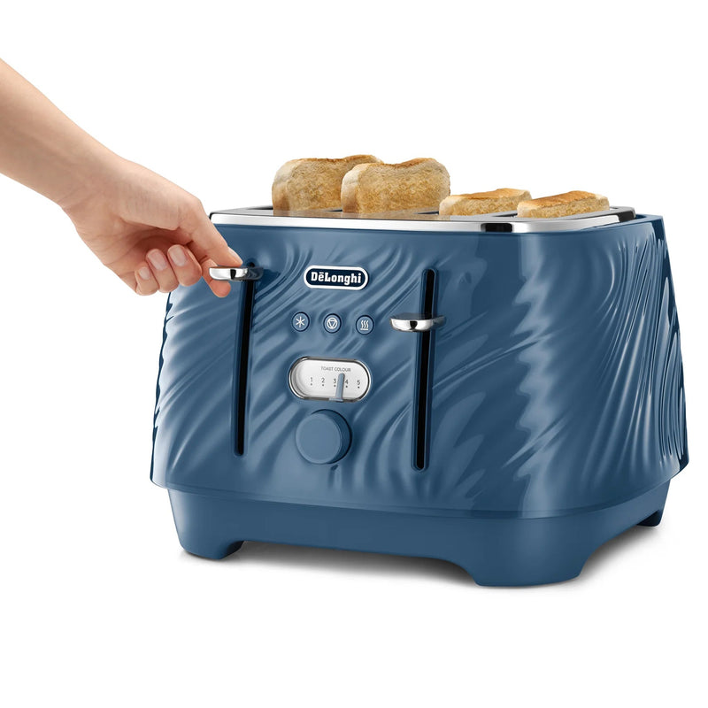 DeLonghi 4 Slice Ballerina Seta Toaster Silke Blue CTDS4003.BL-4