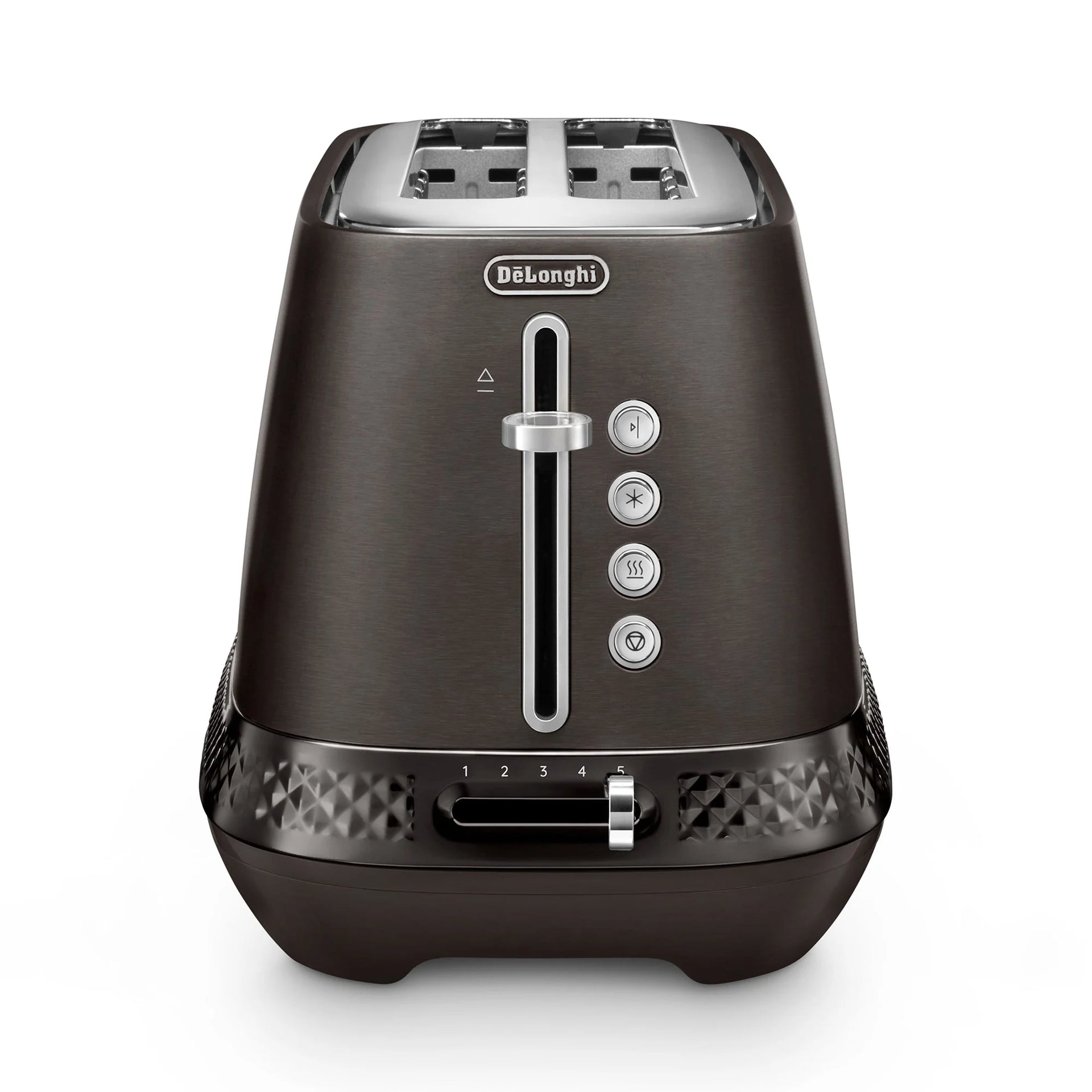 Delonghi Diadema Long Slot 2 Slice Toaster Black Metal CTV3003.BK