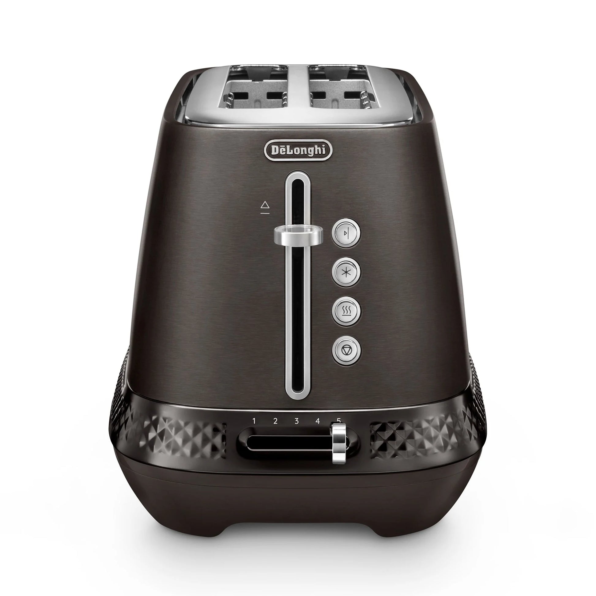 Delonghi Diadema Long Slot 2 Slice Toaster Black Metal CTV3003.BK-1