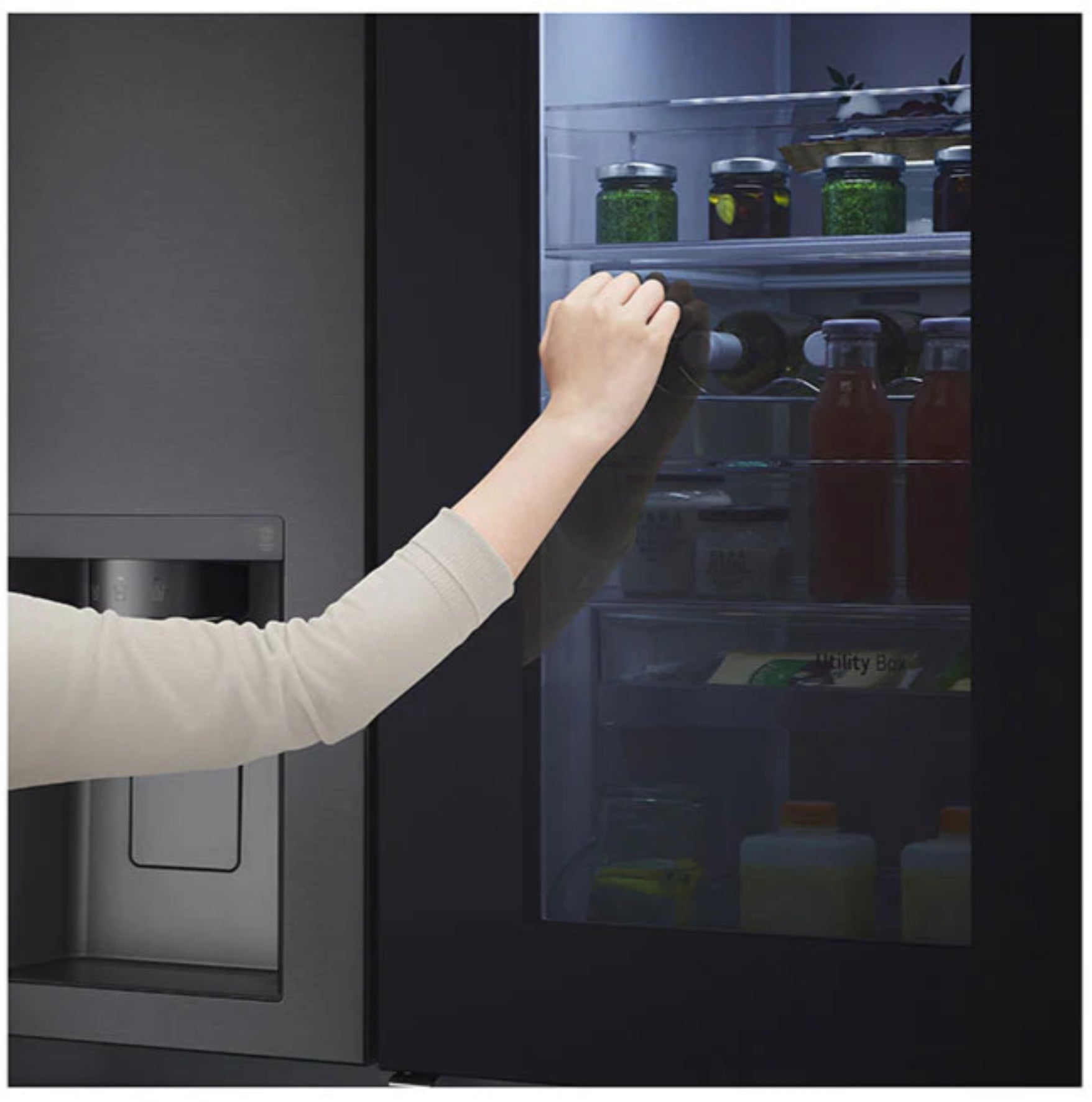 LG 611L Side By Side Fridge Black GC-X257CQFS