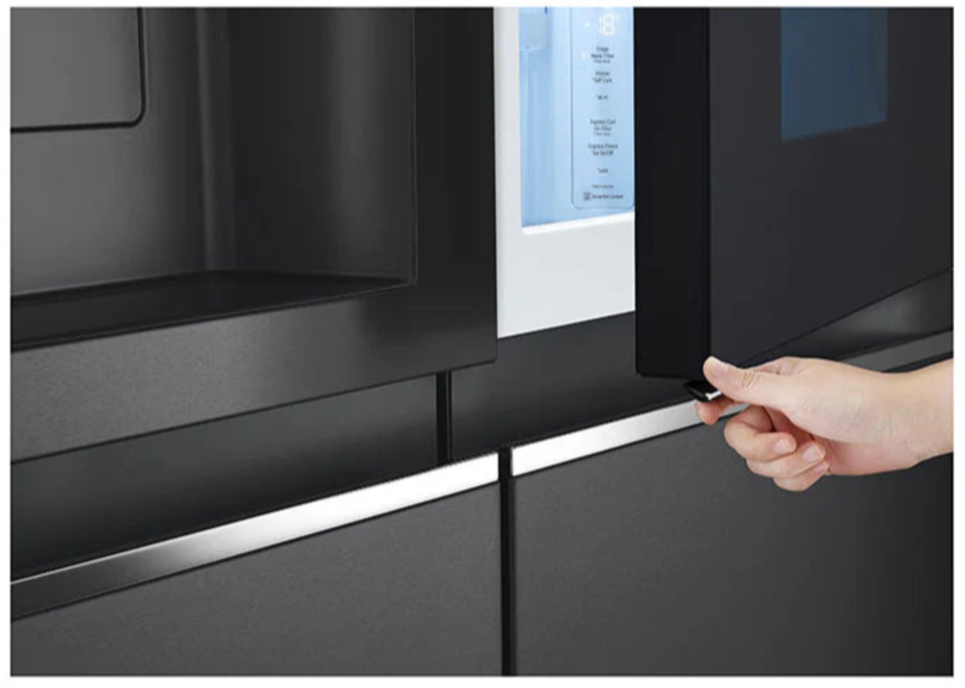 LG 611L Side By Side Fridge Black GC-X257CQFS
