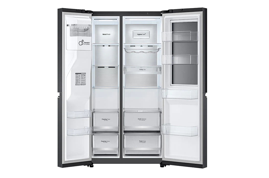 LG 611L Side By Side Fridge Black GC-X257CQFS