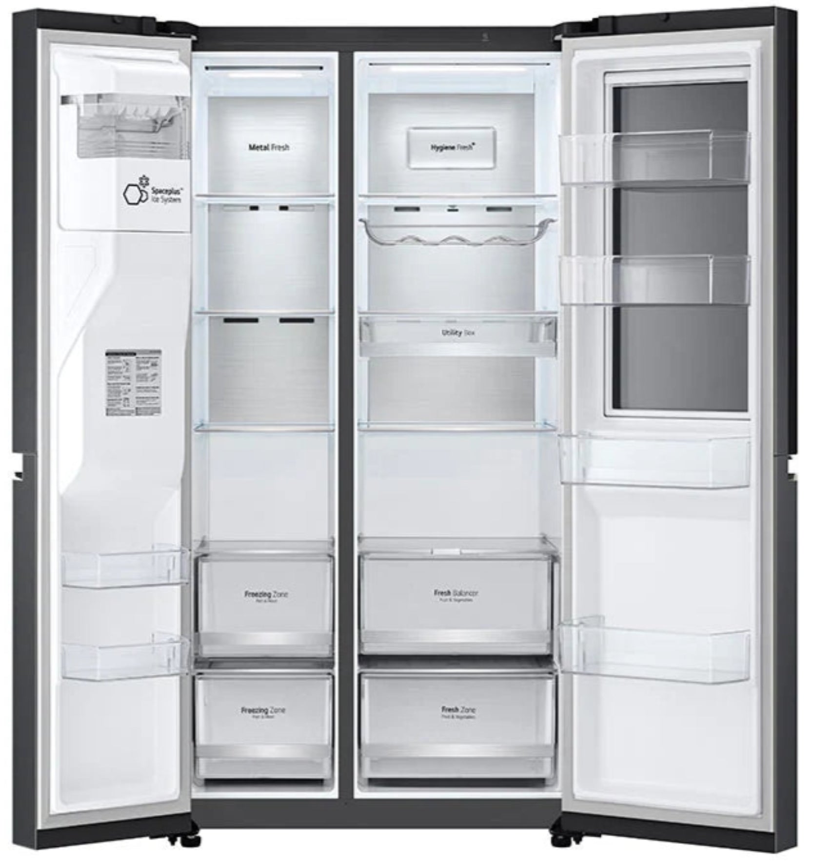 LG 611L Side By Side Fridge Black GC-X257CQFS-3