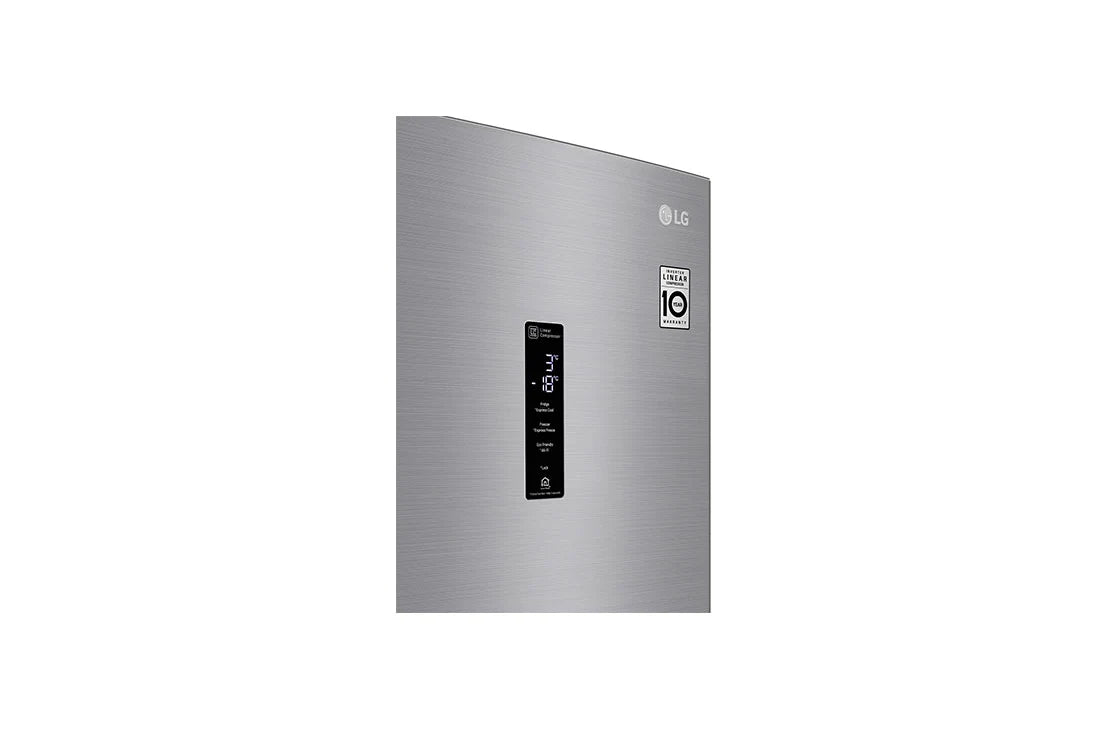 LG 374L Fridge Freezer Platinum Silver GC-B459NLXM