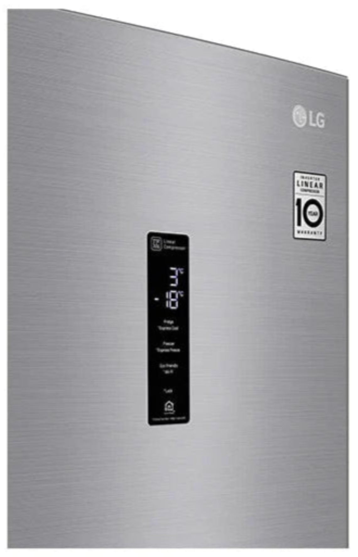 LG 374L Fridge Freezer Platinum Silver GC-B459NLXM