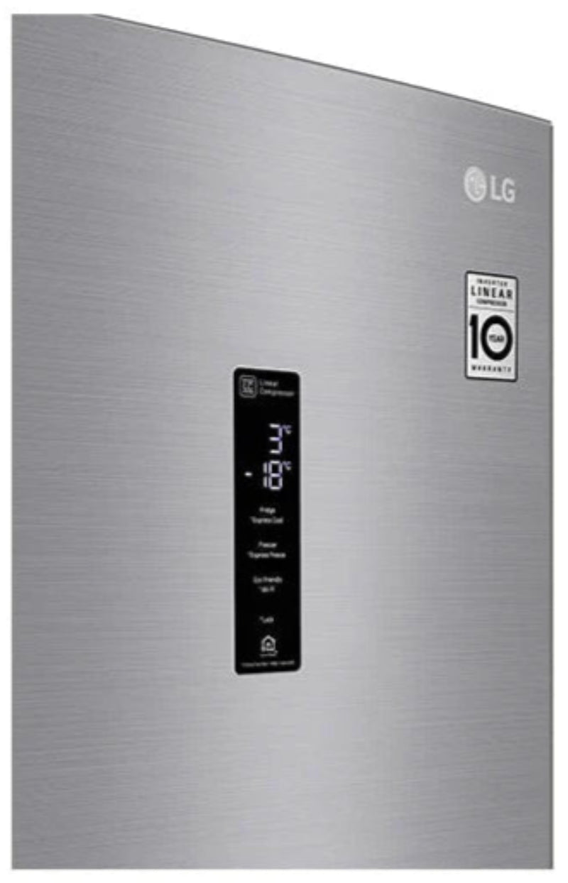 LG 374L Fridge Freezer Platinum Silver GC-B459NLXM-7