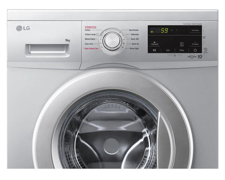 LG 9kg Front Loader Washing Machine Silver F4J3VYP5L