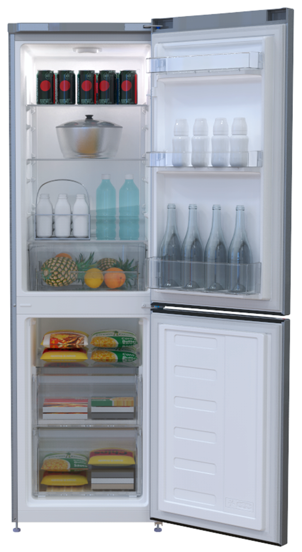 Defy 210L Fridge Freezer Metallic DAC363