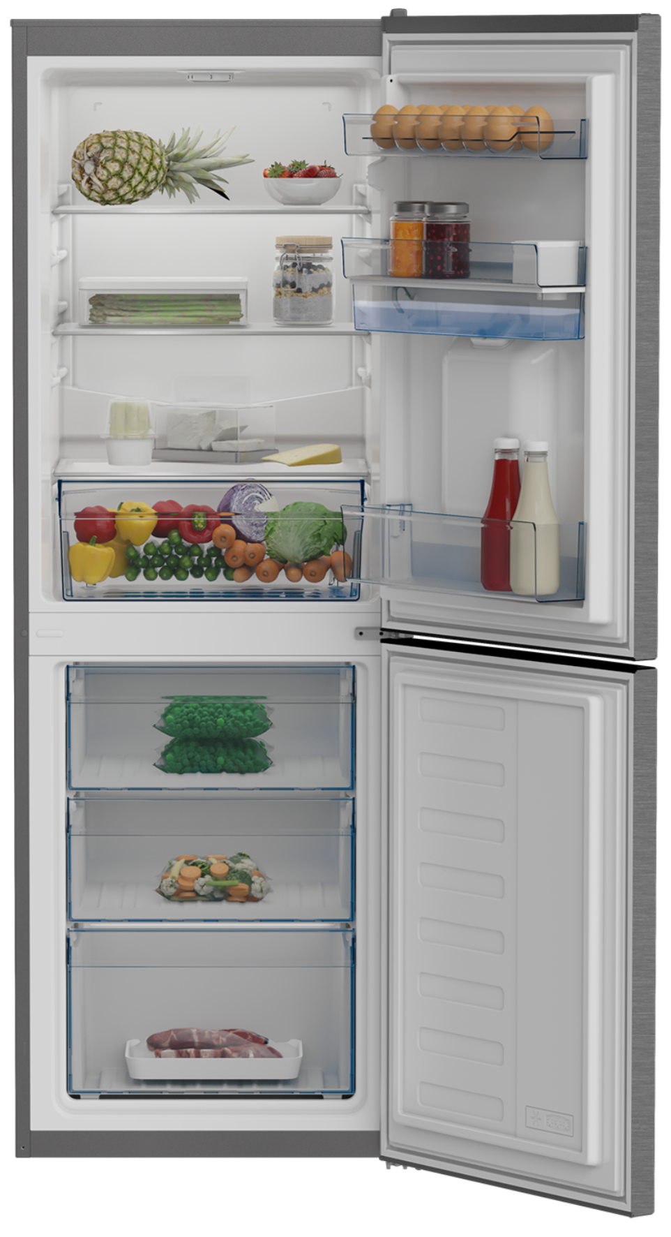 Defy 226L Fridge/Freezer Metallic DAC449