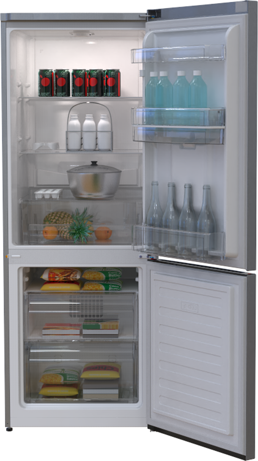 Defy 301L Fridge/Freezer Metallic DAC632