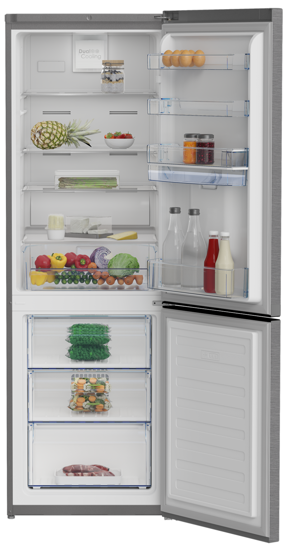Defy 327L Fridge/Freezer Stainless Steel DAC675