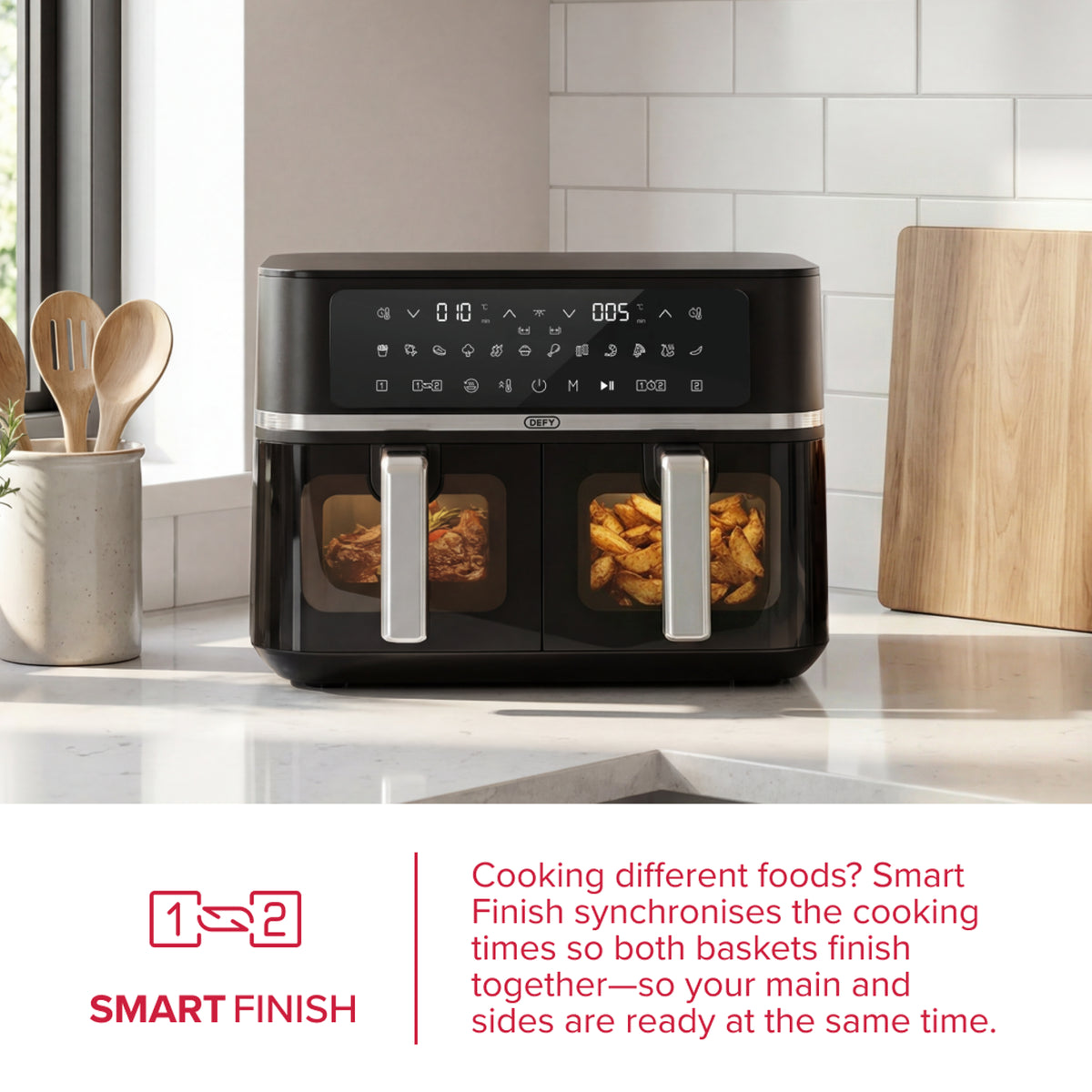 Defy 8.4L Digital Dual Basket Air Fryer DAF6386DBD-15
