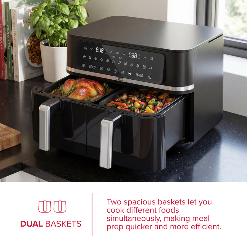 Defy 8.4L Digital Dual Basket Air Fryer DAF6386DBD-14
