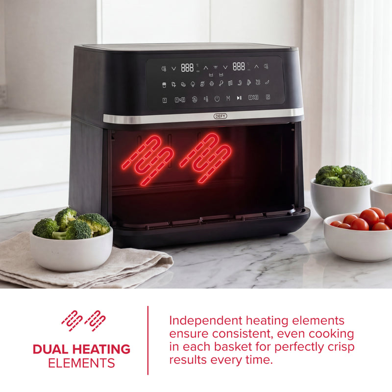 Defy 8.4L Digital Dual Basket Air Fryer DAF6386DBD-13