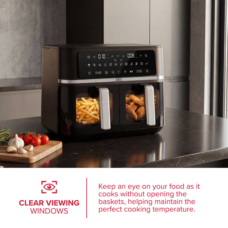 Defy 8.4L Digital Dual Basket Air Fryer DAF6386DBD-12