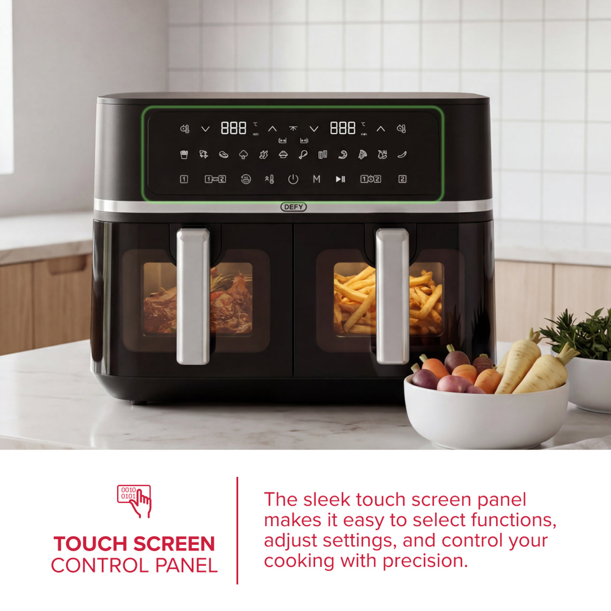 Defy 8.4L Digital Dual Basket Air Fryer DAF6386DBD-11