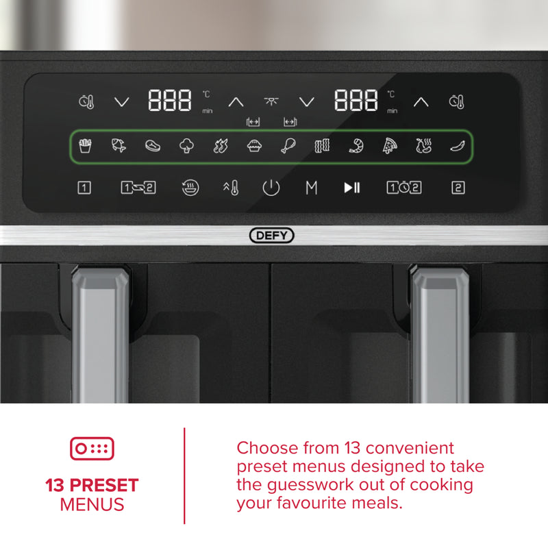 Defy 8.4L Digital Dual Basket Air Fryer DAF6386DBD-10