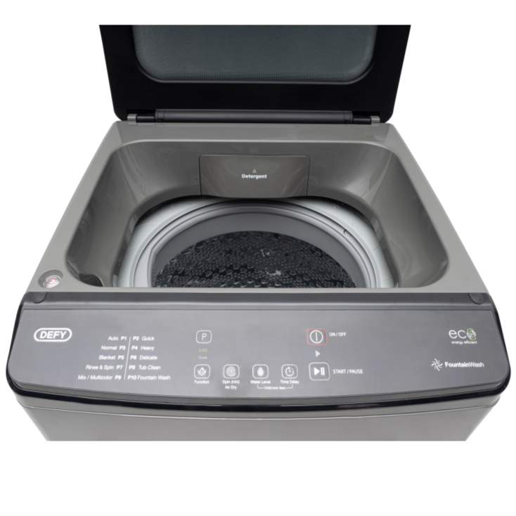 Defy 8kg Top Loader Washing Machine Metallic DTL165