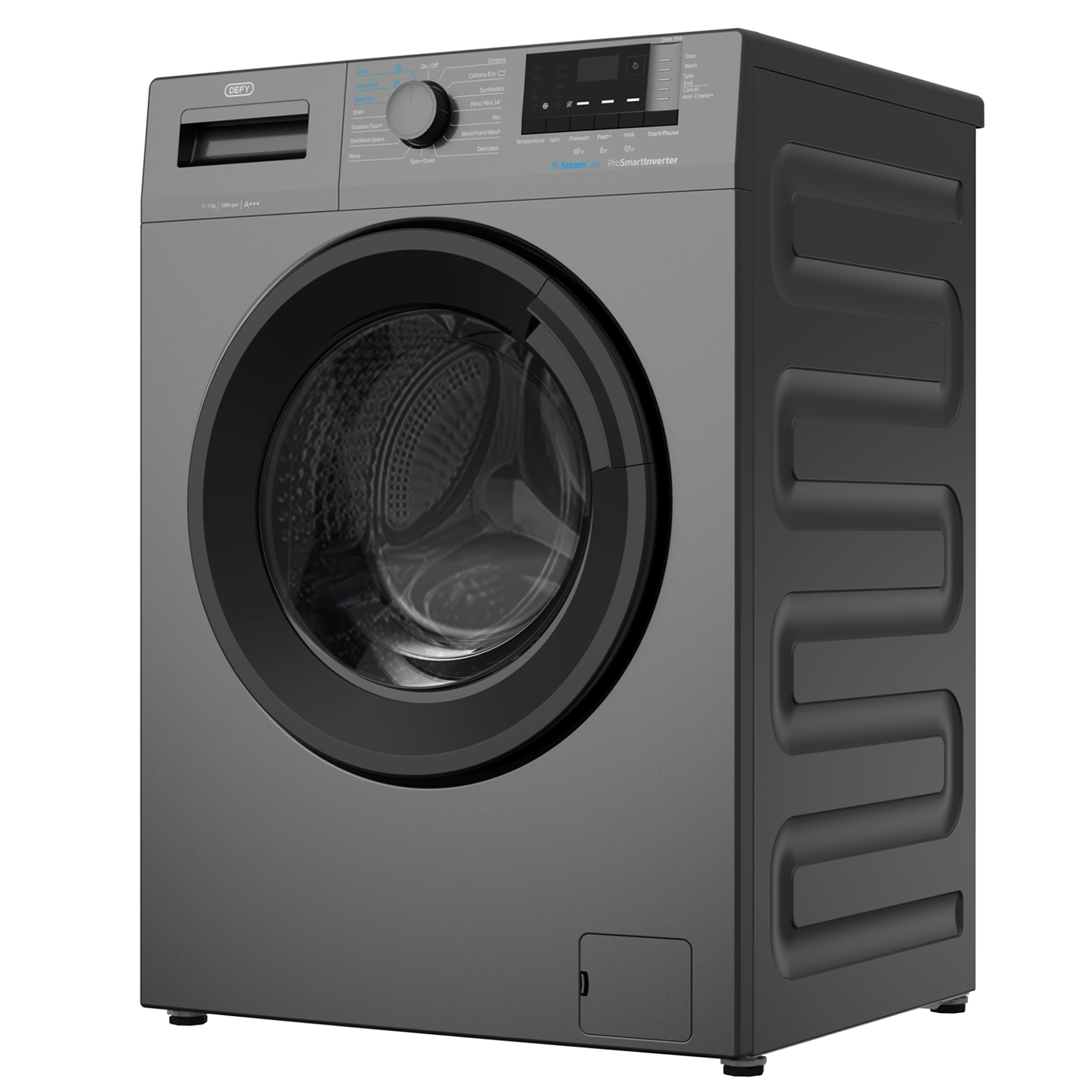 Defy 7kg Front Loader SteamCure Technology Manhattan Grey DAW394