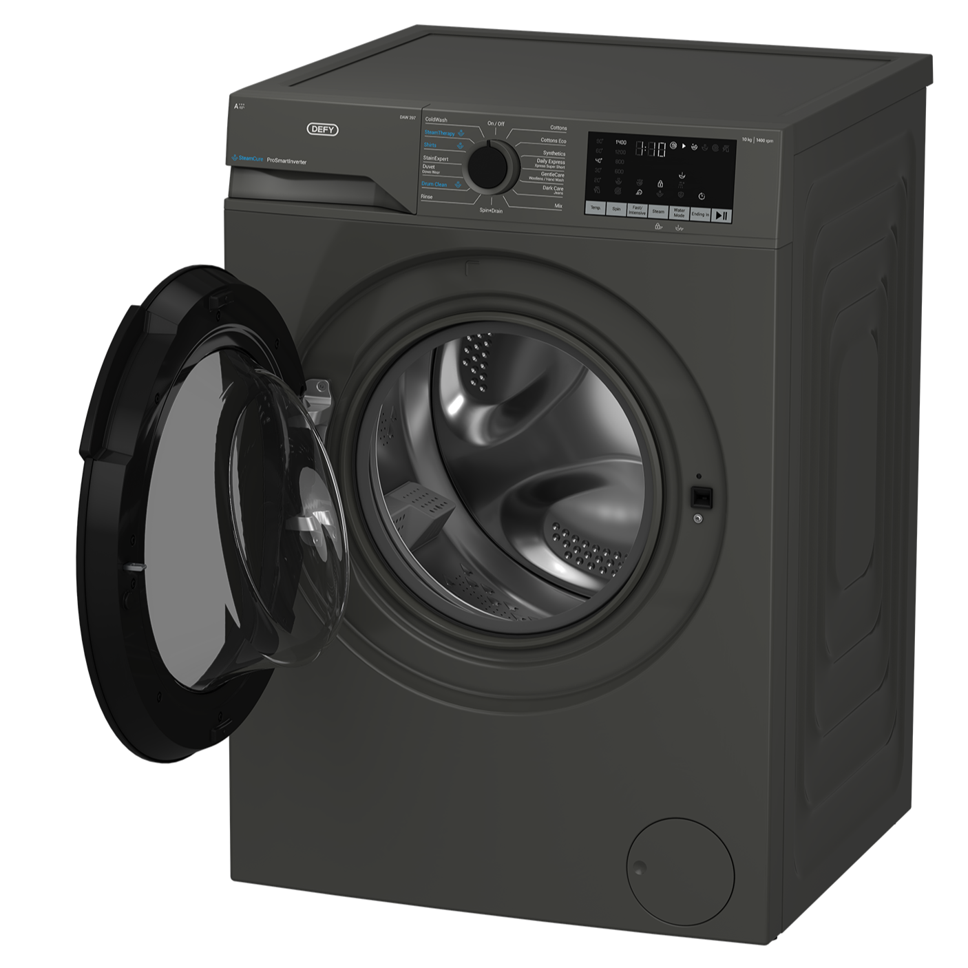Defy 10kg SteamCure Front Loader Washing Machine Manhattan Grey DAW397-6