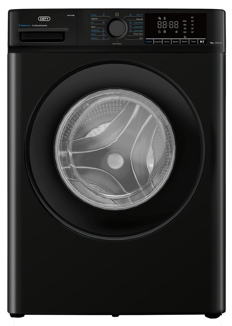Defy 8kg Front Loader in Midnight Black DAW408B-1