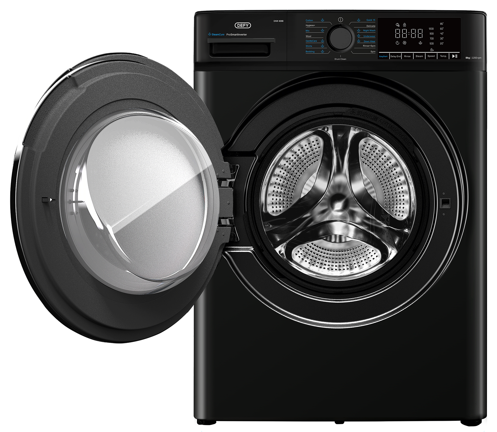 Defy 8kg Front Loader in Midnight Black DAW408B