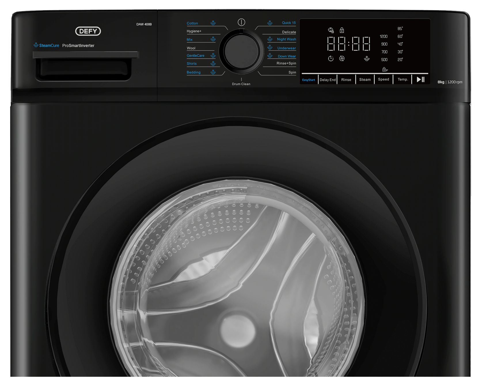 Defy 8kg Front Loader in Midnight Black DAW408B-5