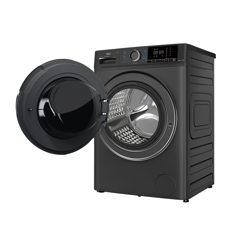 Defy 9kg SteamCure Front Loader Washing Machine Manhattan Grey DAW409-3