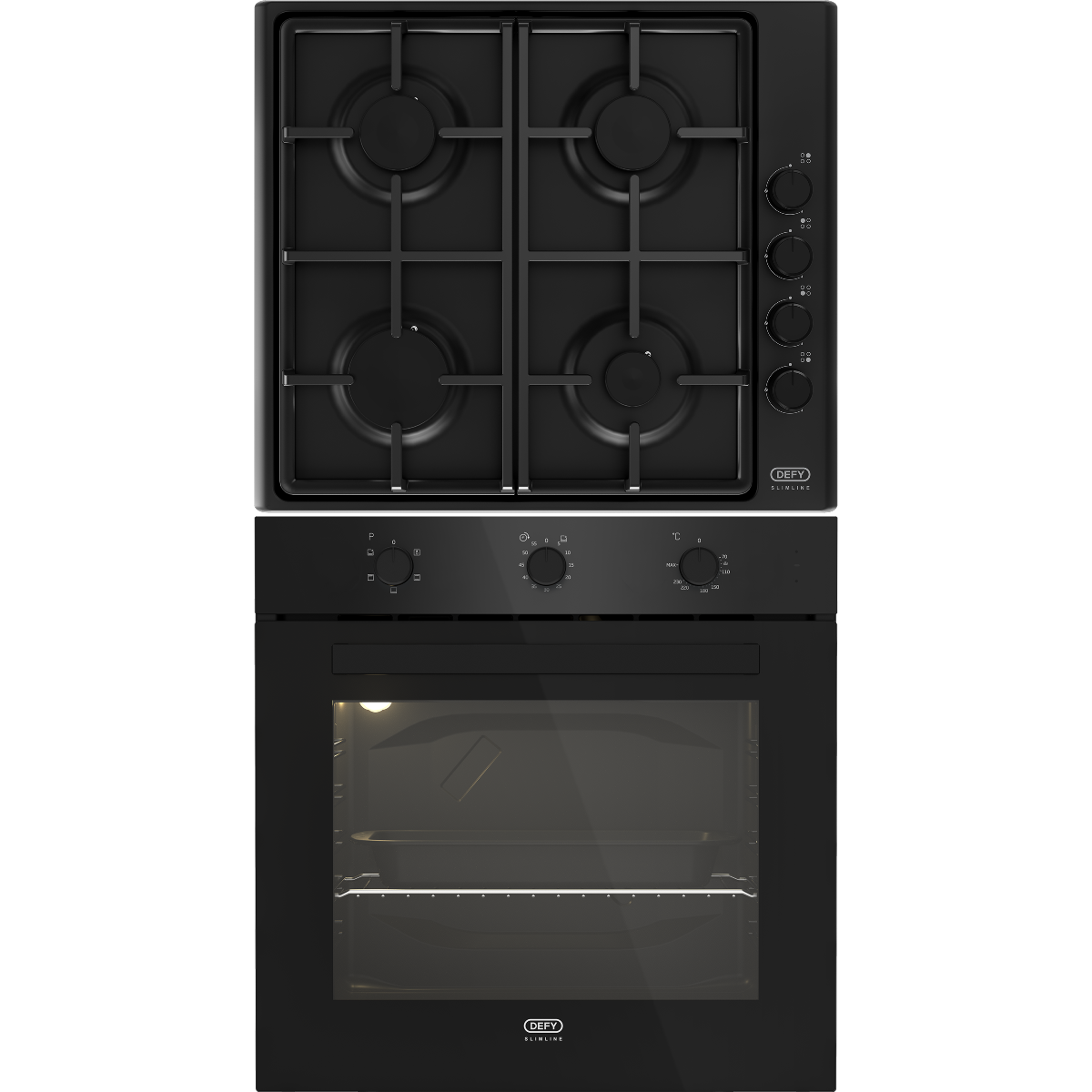 Defy Oven And Hob Set Black DCB832