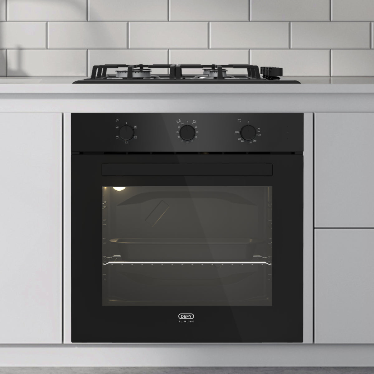 Defy Oven And Hob Set Black DCB832-2