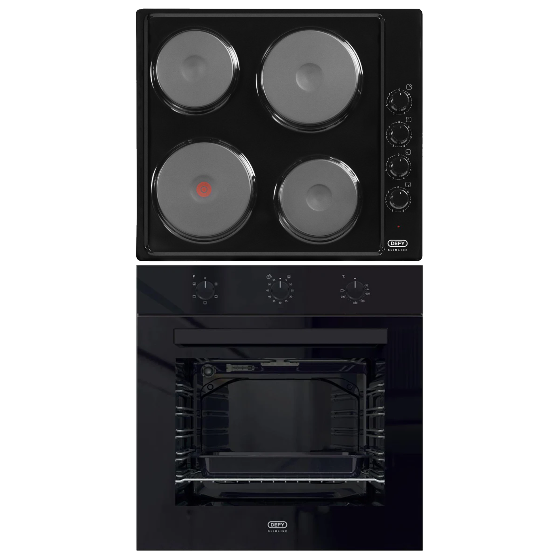 Defy Oven And Hob Set Black DCB838E-1