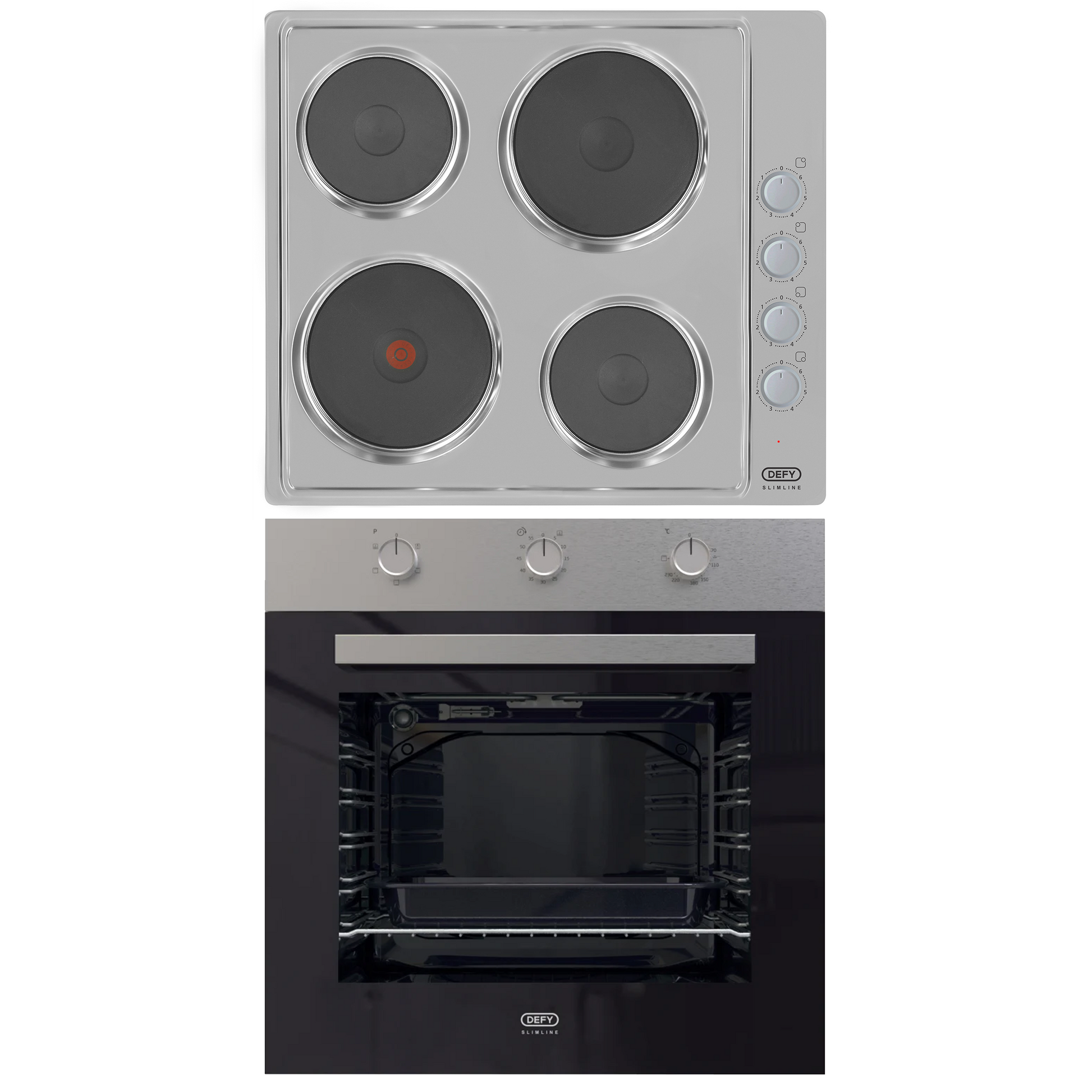 Defy Oven And Hob Set Stainless Steel DCB849E-1