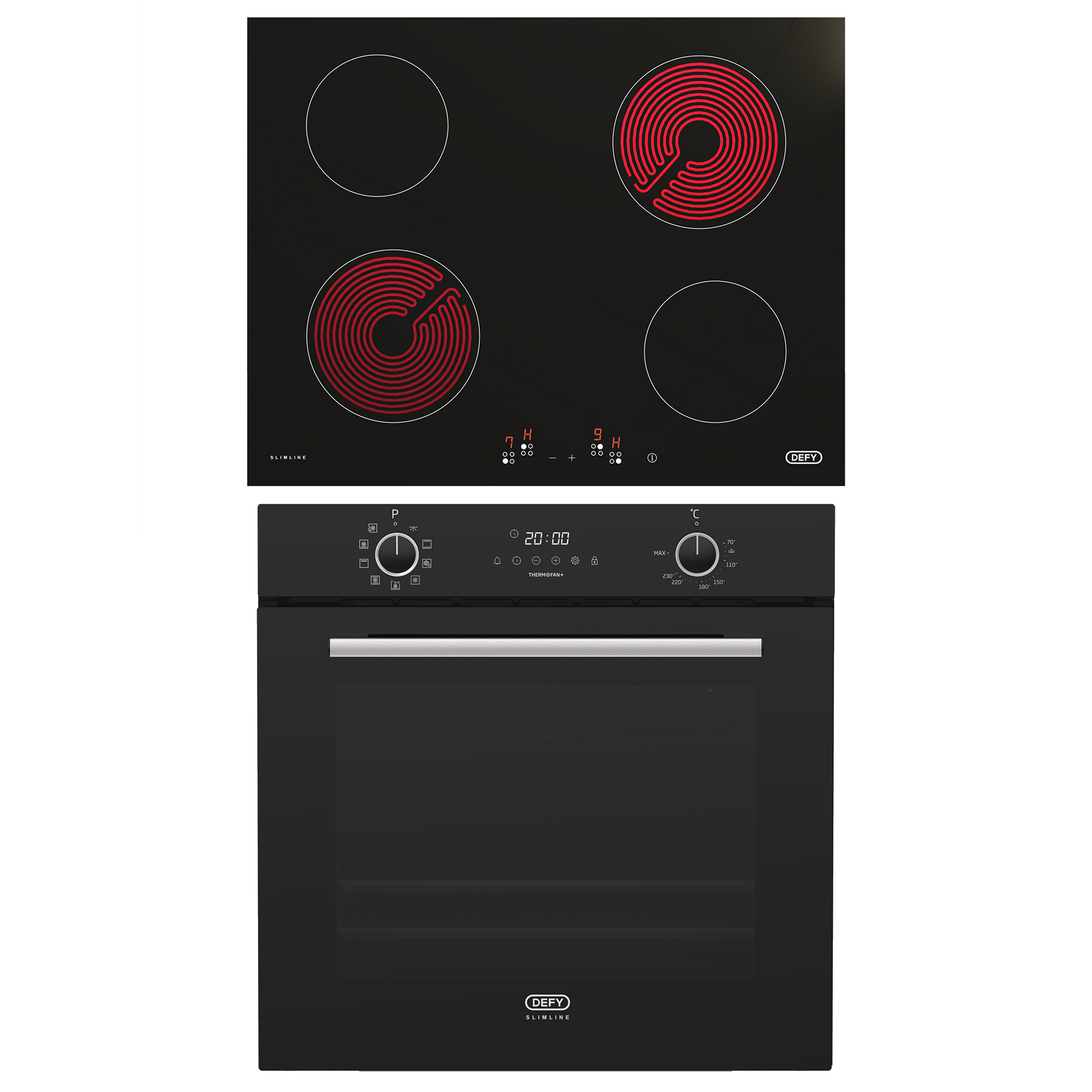 Defy Oven And Hob Set Black DCB996-1