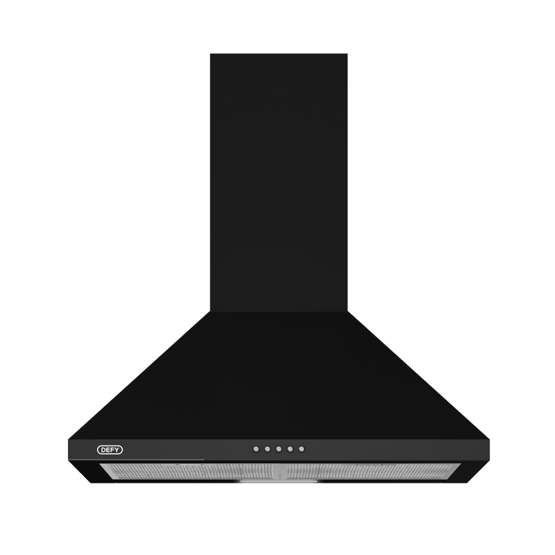 Defy Chimney Cookerhood Black DCH60CB-1