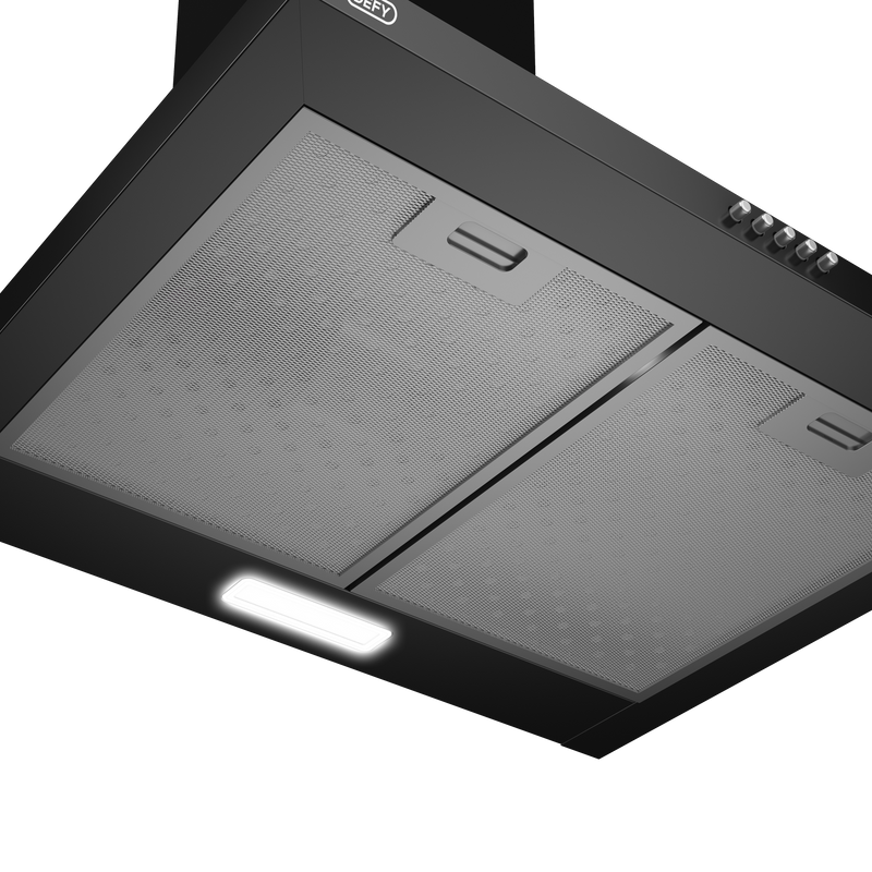 Defy Chimney Cookerhood Black DCH60CB-3