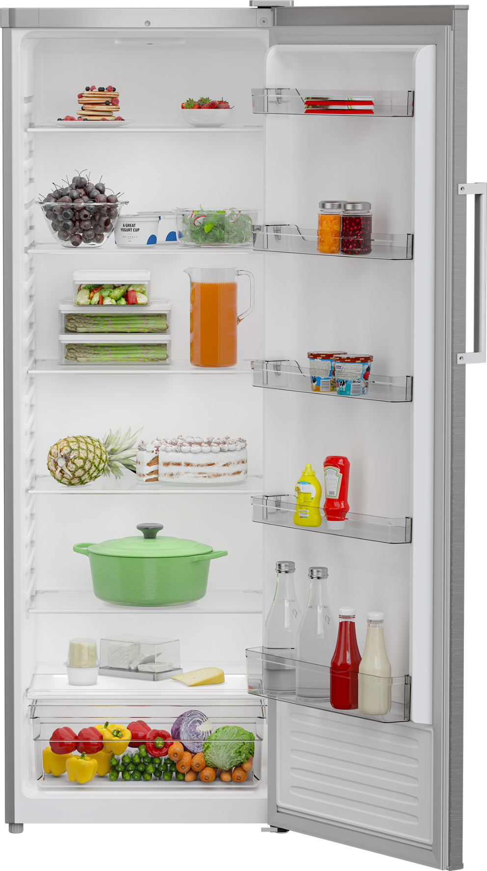 Defy 335L Upright Fridge Inox DFD430