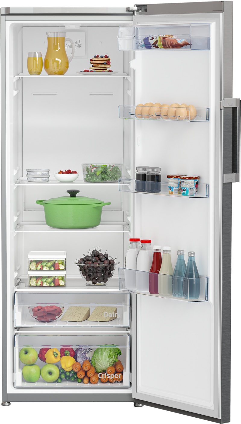 DEFY Upright Fridge 343L Inox DFD458-4