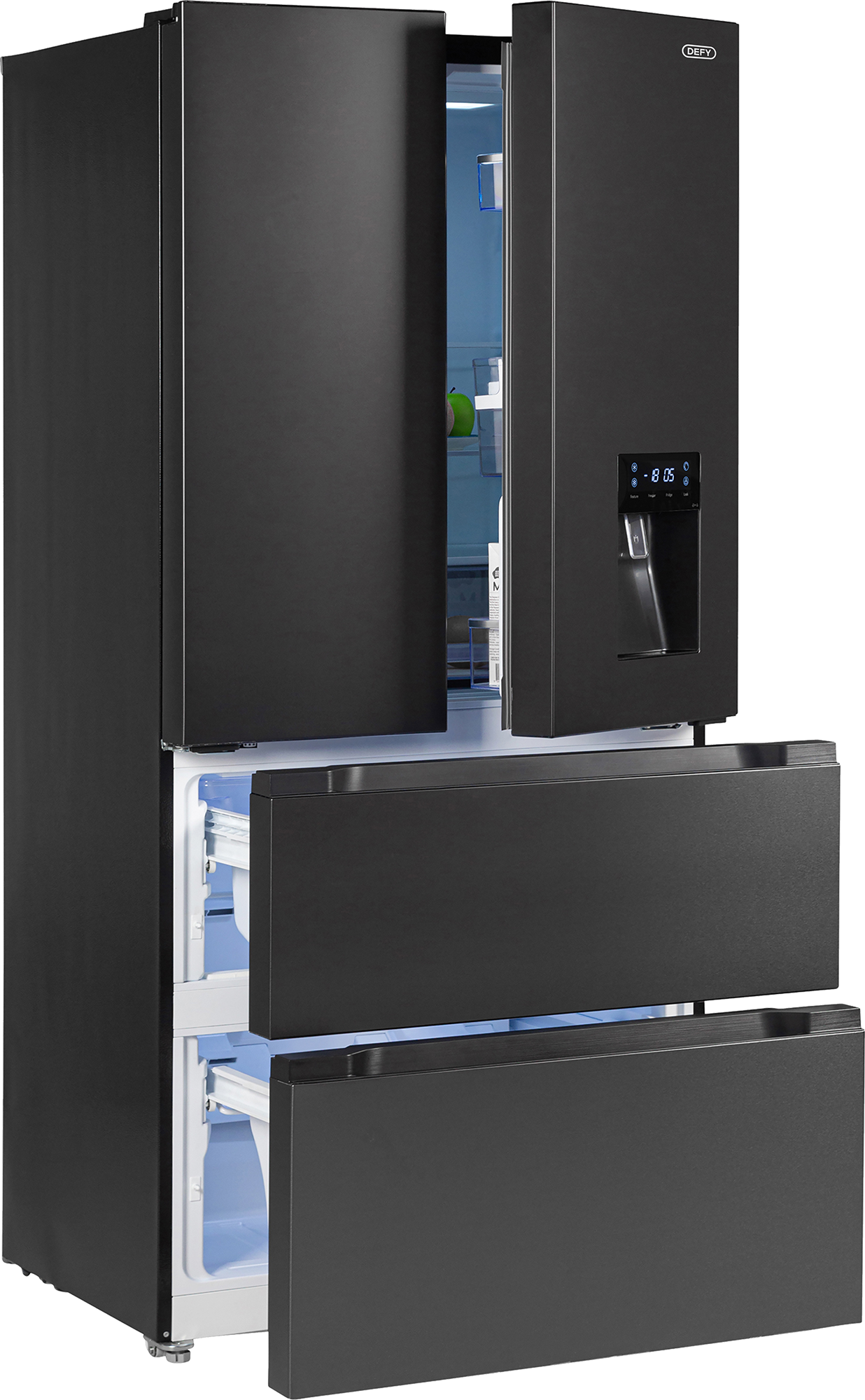 Defy 485L French Door Fridge Black DFF440-3