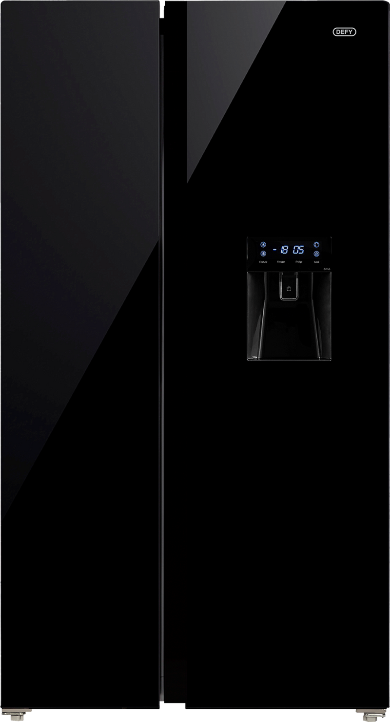 Defy 490L Side By Side Fridge Black DFF456-1