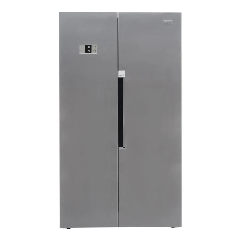 Defy 618L Side By Side Naturelight Fridge Metallic DFF538