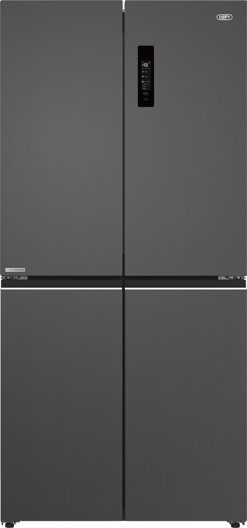 ロネル Defy 601L Multi Door Fridge Dark Inox DFF590
