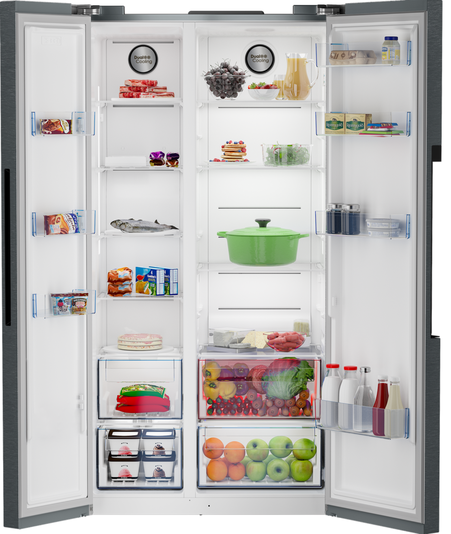 DEFY Nature Light Side by Side Fridge Freezer DFF636-4