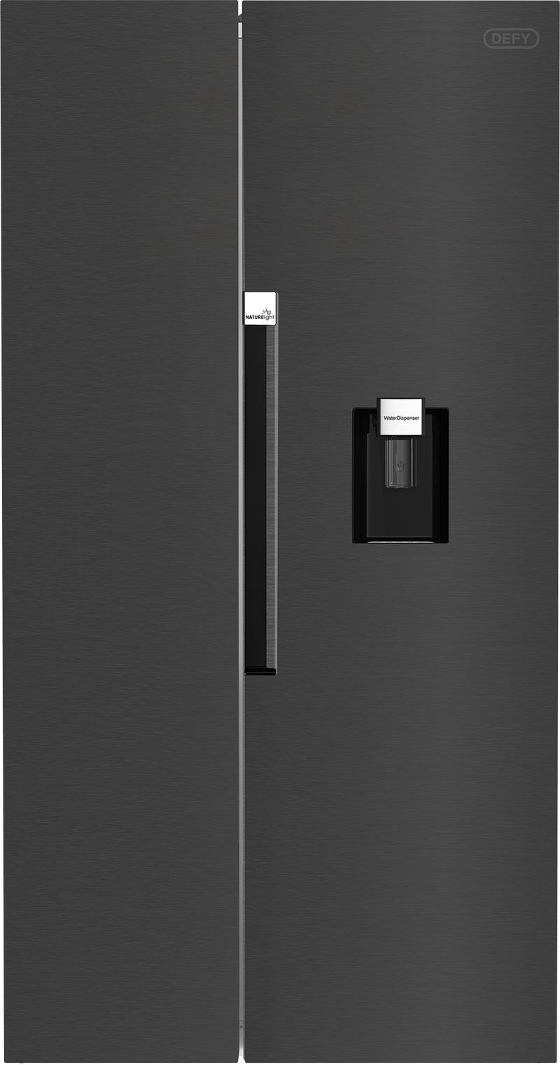 Defy 555L Naturelight Side By Side Fridge Dark Inox DFF647