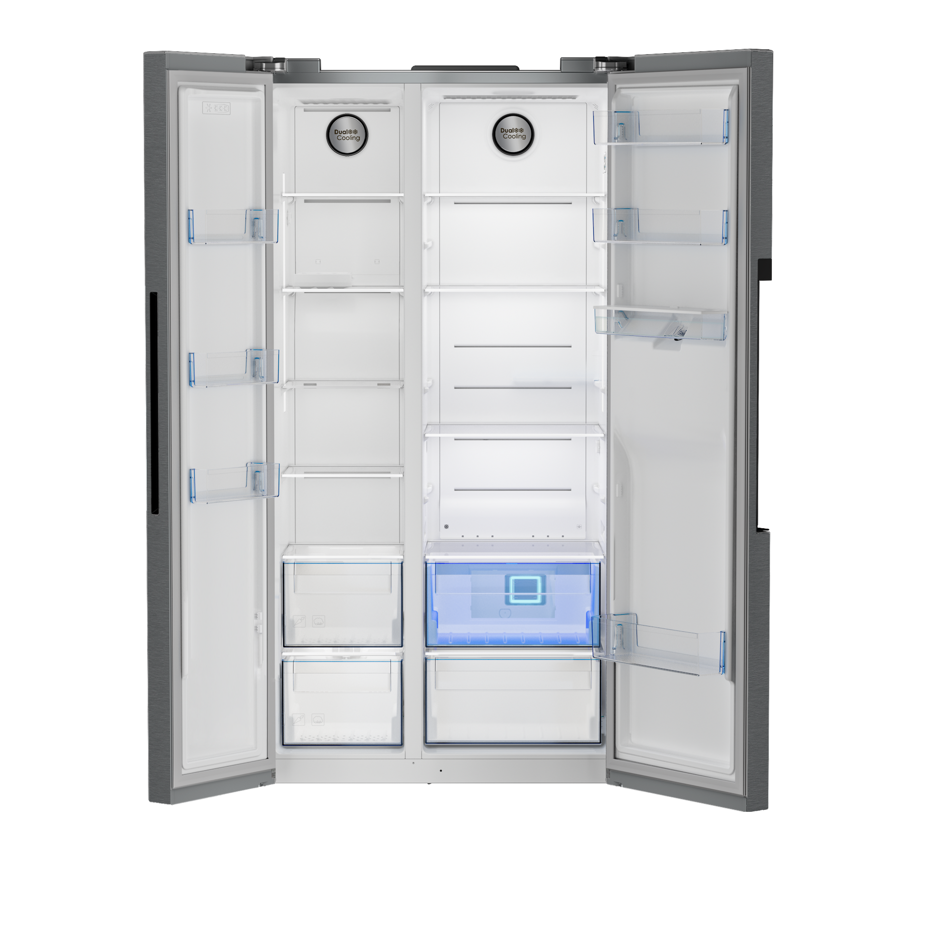 Defy 555L Naturelight Side By Side Fridge Dark Inox DFF647-4