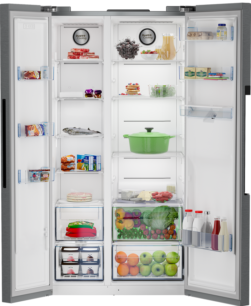 Defy 555L Naturelight Side By Side Fridge Dark Inox DFF647-5